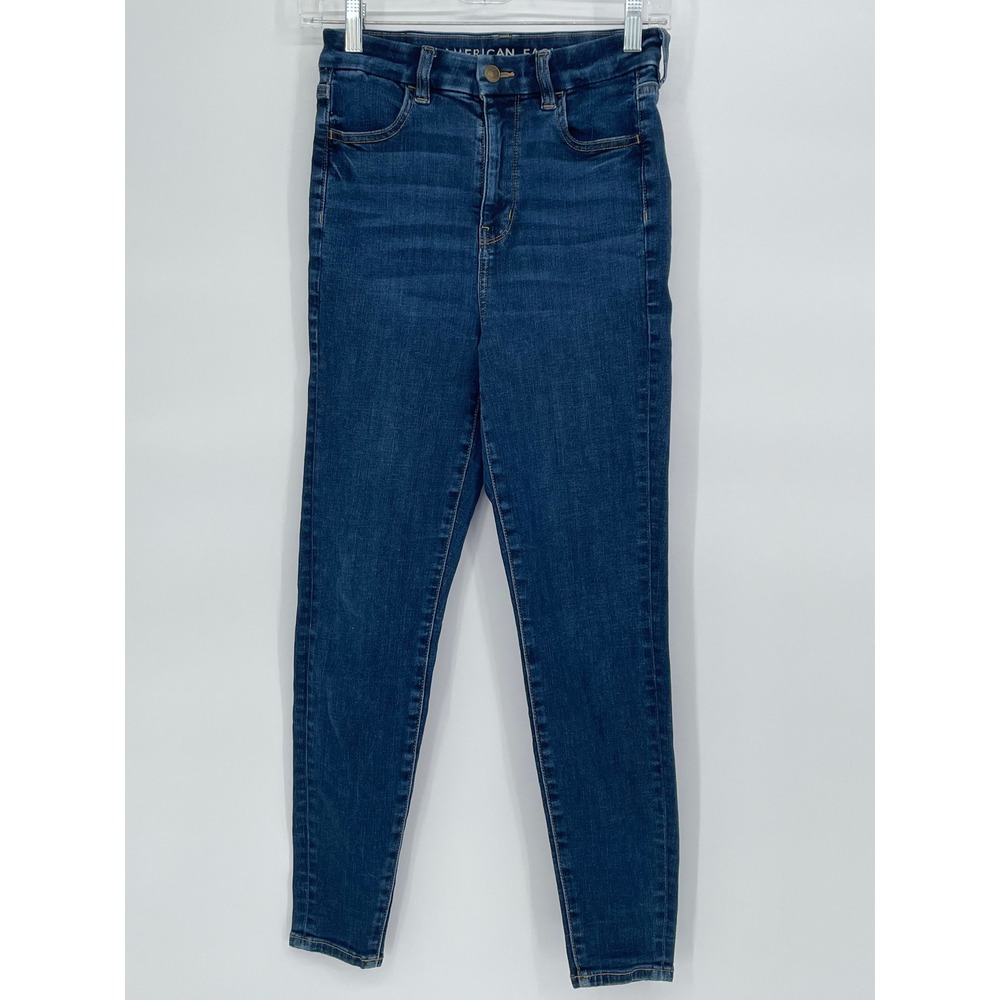 American Eagle Curvy Super Hi-Rise Jegging Dark Wash Skinny Jeans 4 Short